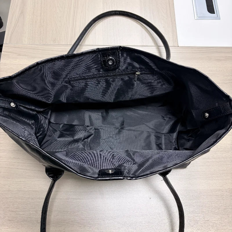 Luxury Vintage Crocodile-embossed Tote,women's Large-capacity Shoulder Handheld Bag,stylish Minimalist Casual Commuter Tote Bags