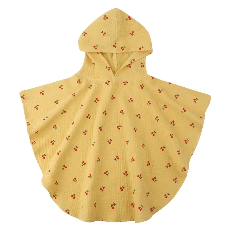 Pure Cotton Baby Towel Solid Color Muslin Baby Hooded Bath Towel Kids Newborn Swim Beach Bathrobe Quick Dry Facecloth Baby Stuff
