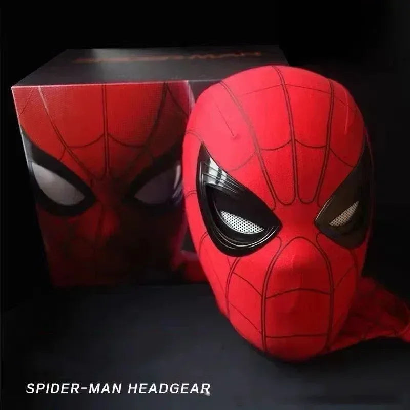 Mascara Spiderman Headgear Mask Cosplay Moving Eyes Electronic Mask Spider Man 1:1 Remote Control Elastic  Adults Kidstoys  Gift