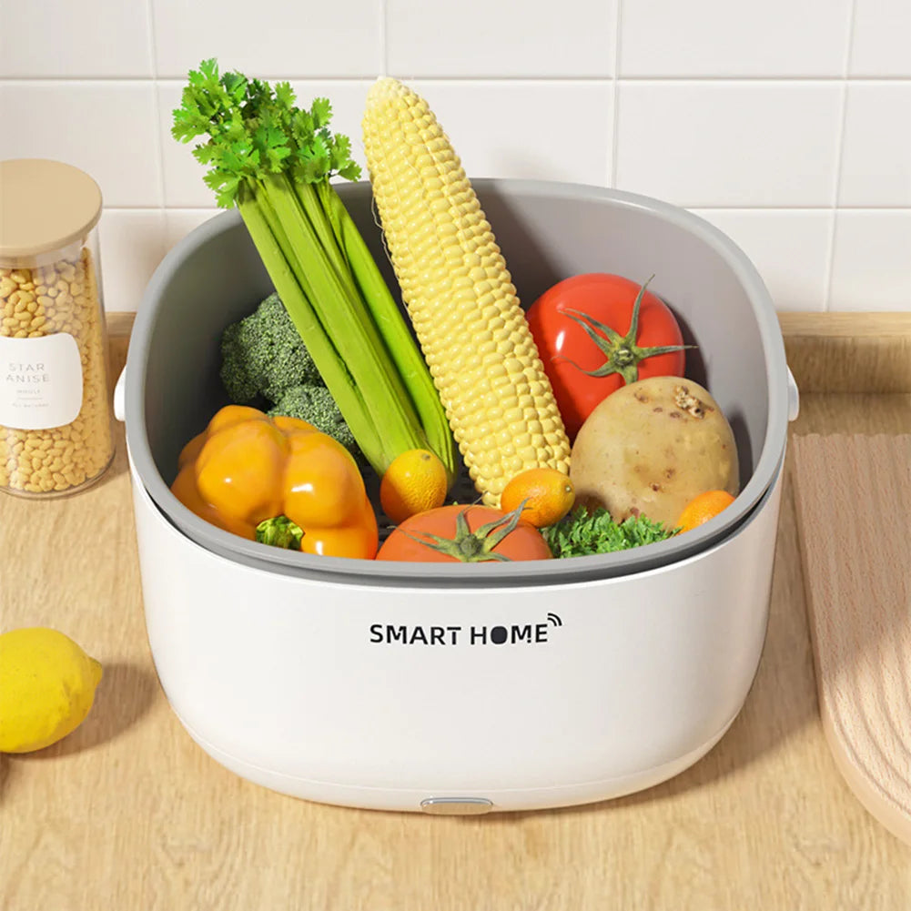 Ultrasound Electric Vegetable Washers Household Food Grains Purifie Basket Kitchen Gadgets for Tableware Bottles Home Appliance