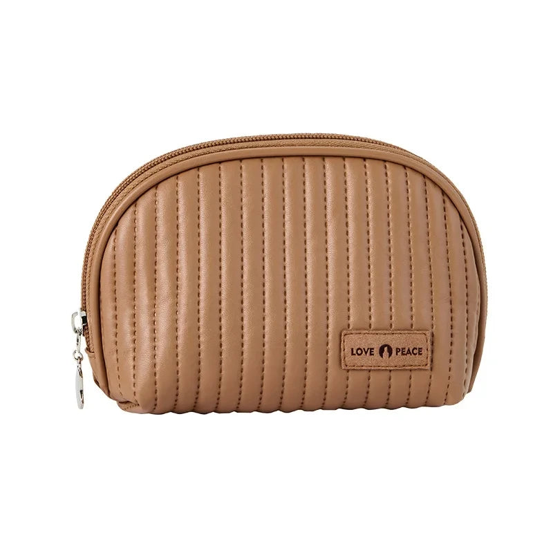 Girl Leather Makeup Bag Women Portable Cosmetic Bag Outdoor Waterproof Toiletries Organizer Female Beauty Bags Makeup Organizer