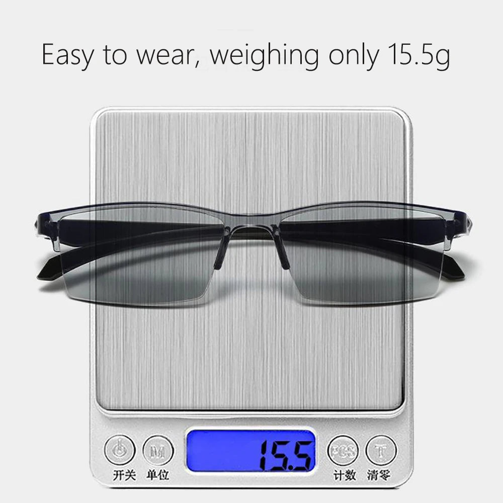 Intelligent Zoom Frameless Reading Glasses Fashion Presbyopia Glasses Hyperopia Glasses Unisex Anti-reflective Computer Eyeglass