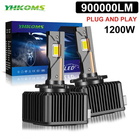 YHKOMS D1S Led Headlight D3S Canbus Bulbs CSP D4S D2S D8S Led 30000LM 110W Super Bright D1R D4R D2R D3R D Series Car Bulb 6000K