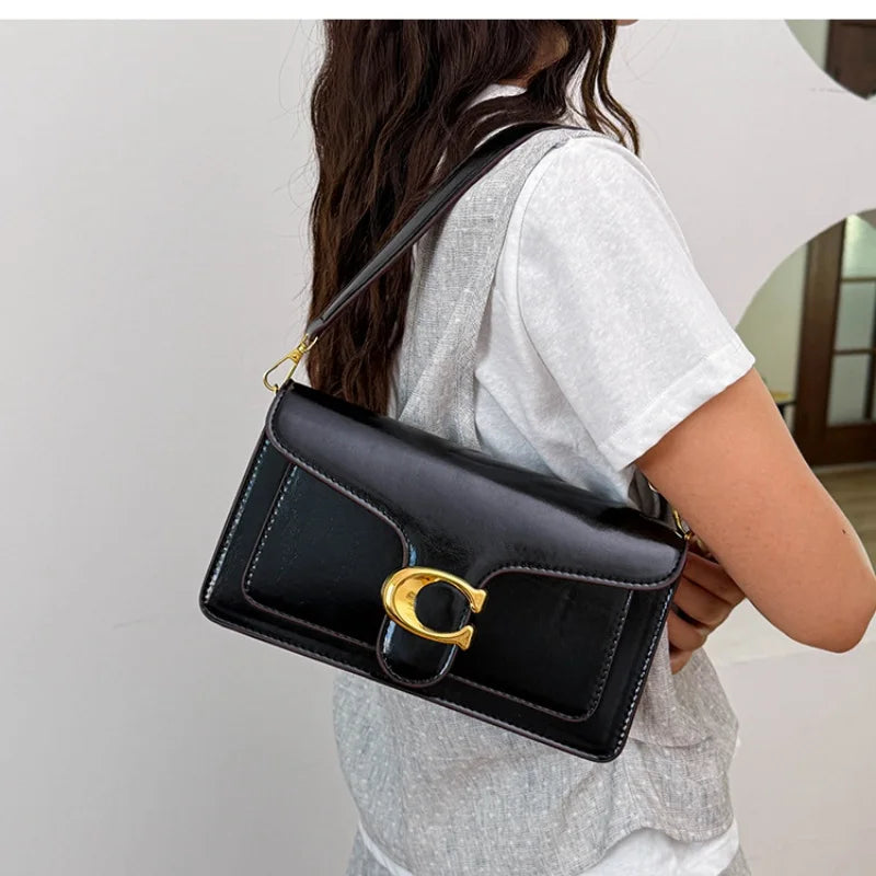Double-Strap Small Square Crossbody Bag – Stylish Underarm Shoulder Purse For Women, Fashionable Classic Shoulder Bag 2026
