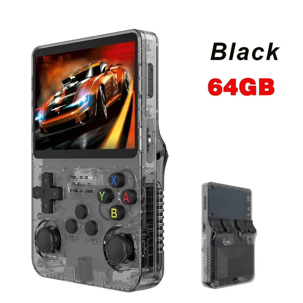 Retro R36S handheld game console 3.5-inch IPS screen Linux system 128GB portable pocket player for gaming