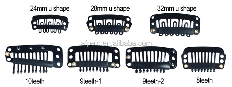 28mm U-Shape Hair Extension Tools Hair Extension Snap Clip Wig Hair Clips
