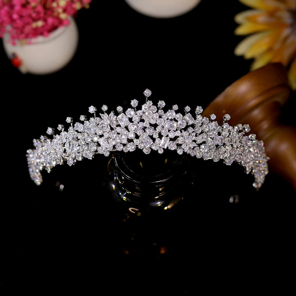 ASNORA Bridal Hair Accessories 3A Zircon Crown Para Quinceañera Princess Small Birthday Tiara for Women Diadema Wedding Headband