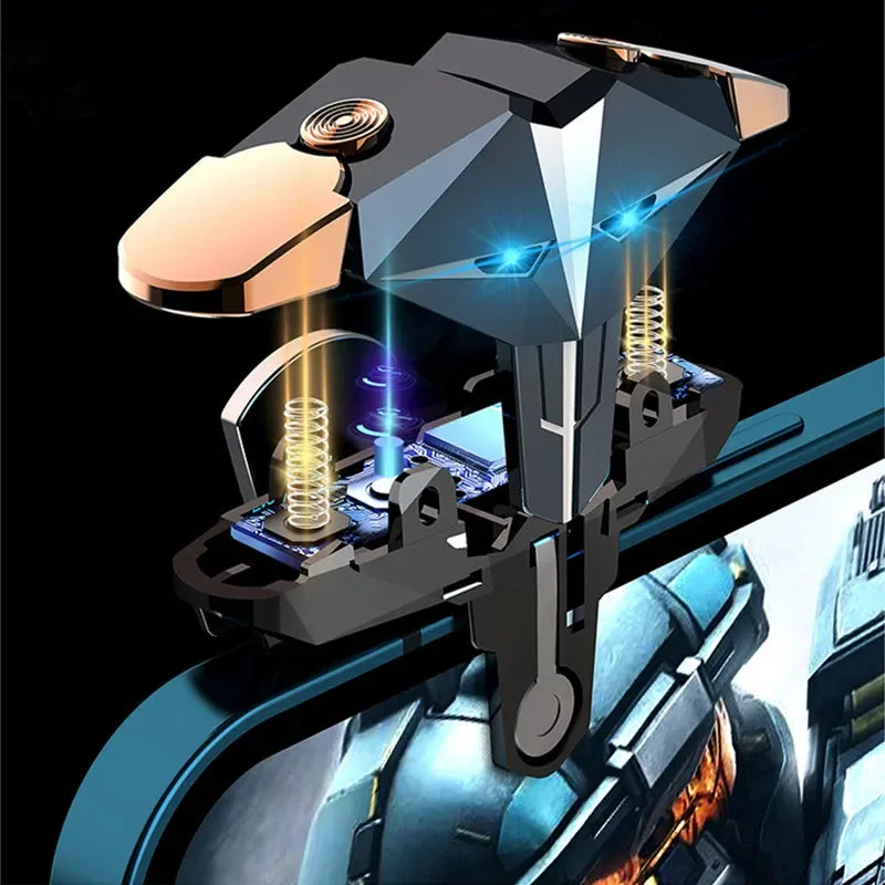 G10 Mobile Phone Game Trigger 4 Fingers Aim Shooting Free Fire L1 R1 Gamepad Joystick Controller for IOS Android E-sports Button