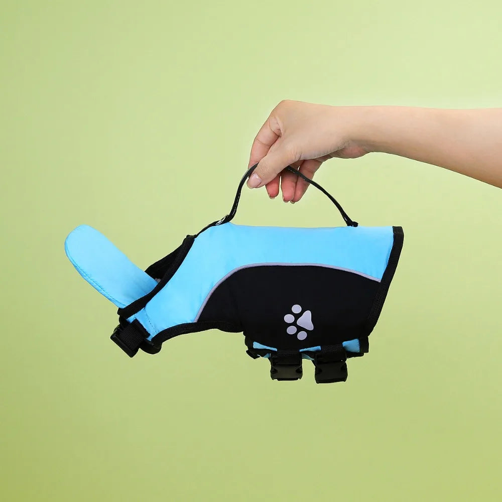 Pet Supplies Adjustable Pet Swimming Jacket High Flotation Reflective Dog Swimming Vest Breathable Pet Life Vest Swimming