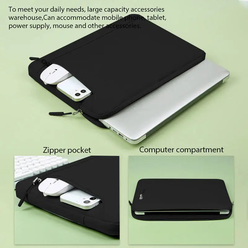 Laptop Sleeve Case 13.3 14.6 15.6 Inch Notebook Bag Tablet Waterproof Case For MacBook Air Pro Lenovo Hp Dell Men Women