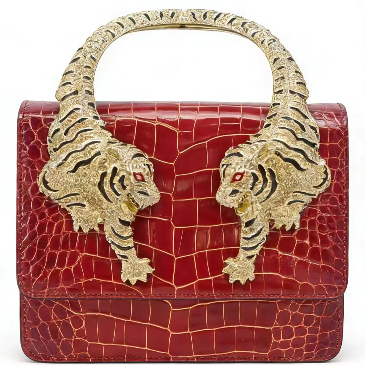 Chic Handbags For Women In Genuine Leather, By Luxury Brand With Decorative Elements, Timeless And Versatile Accessory