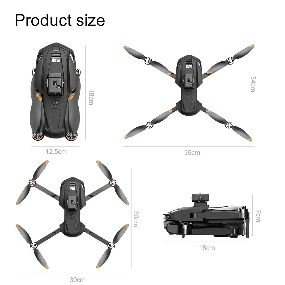 2025 Mini Drone 8K Professional HD Dual Cameras V168 Max Foldable Outdoor Drones Long Range WIFI FPV App RC Control Portable
