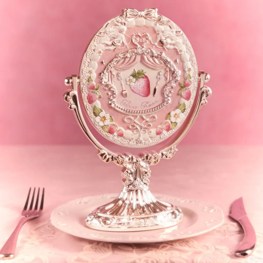 Flower Knows 9th Anniversary Desktop Mirror Air Cushion Comb Brush Bucket Flowerknow Stereoscopic Mirror Makeup Mirrors Tool Set