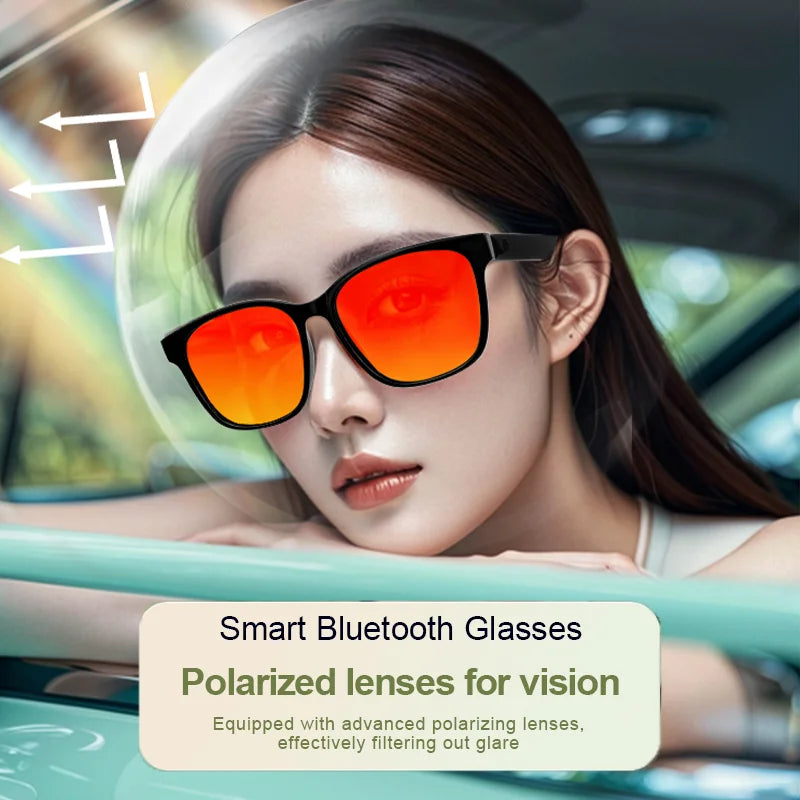 LIGE Smart Glasses Intelligent Navigation Wireless Music Play Outdoor Sport Sunglasses Earphone Bluetooth Call Voice Men Eyewear