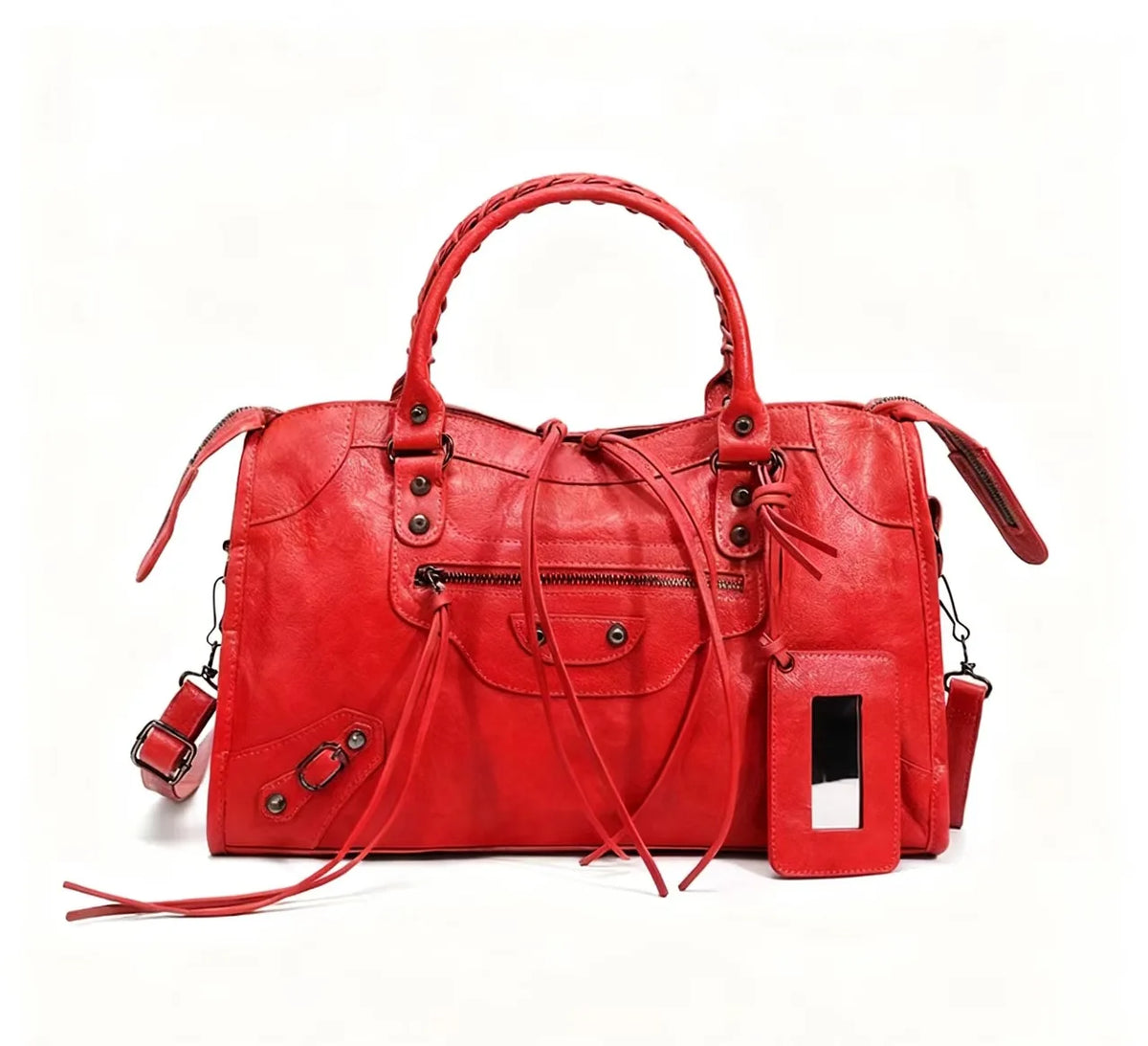 Luxury Designer City Motorcycle Shoulder Tote Bag for Women Large Capacity Autumn Winter Handbag Crossbody Stylish Women's Bag