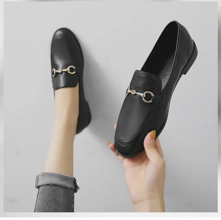 Womens Shoes Flats Loafers Ladies Leather Brand Sneakers Women Designer Flat Ladies Shoes Woman Luxury Female Shoes for Women