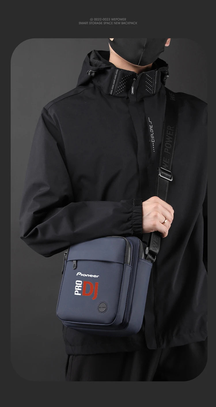 New Pioneer Pro Dj Shoulder Bag Travel Messenger Bag Men's Waterproof Fashion Nylon Shoulder Bag Outdoor Casual Sports Chest Bag