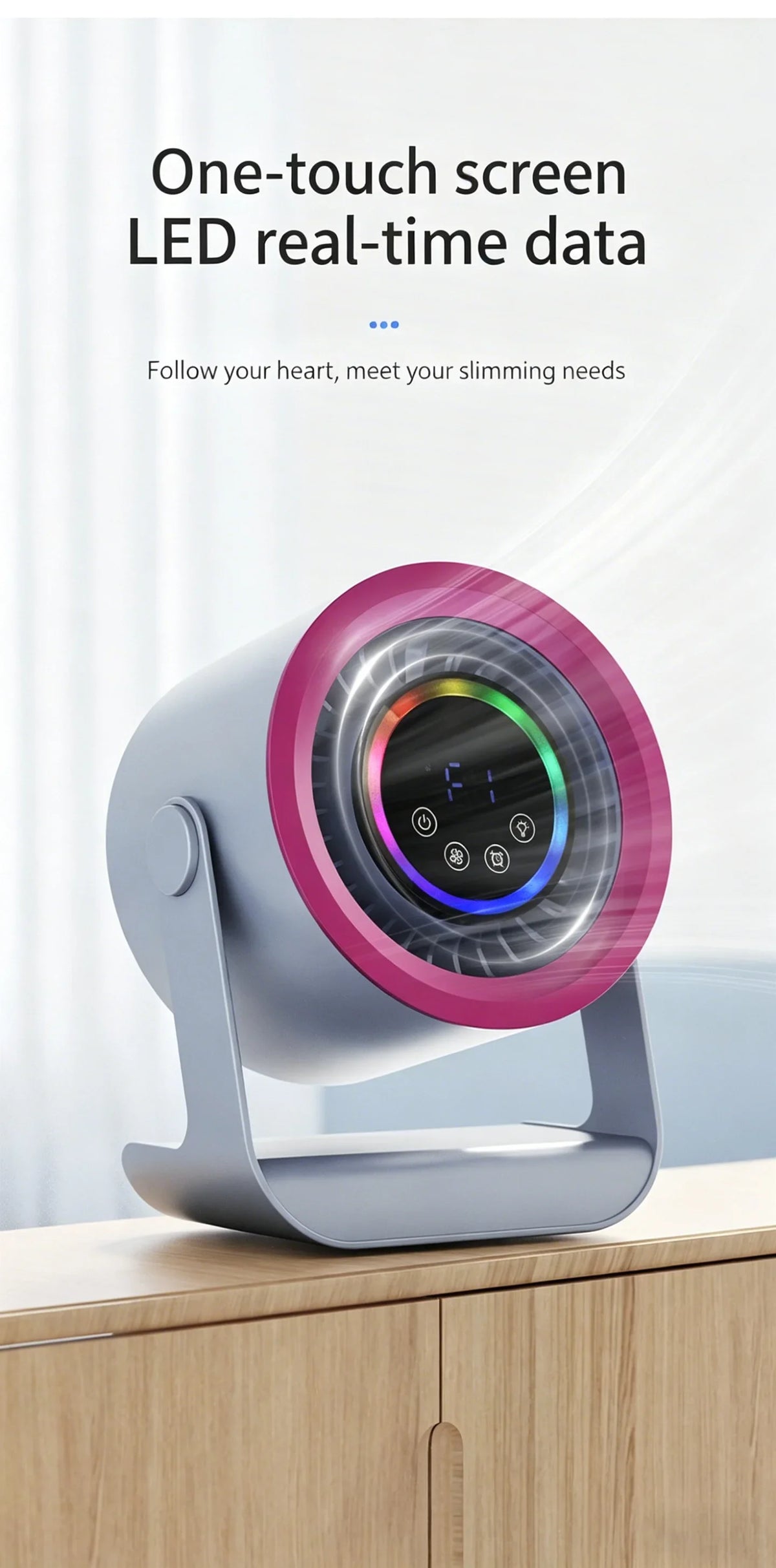 Hot-Selling New Air-Conditioning Circulating Mini Fan With Touch Control And Digital Display, Suitable For Dormitory Bed, Silent
