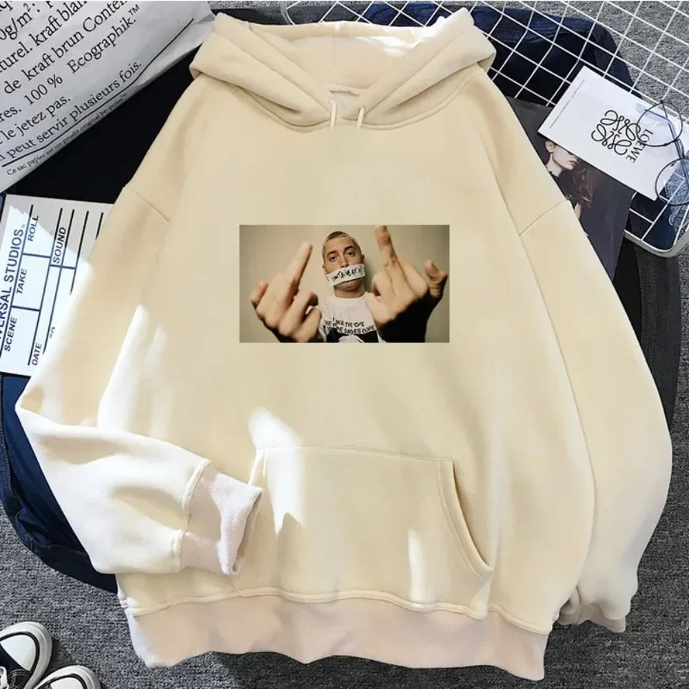 Eminem Print Hoodies Men/Women Casual Fashion Hooded Shirt Woman y2k Long Sleeves Pullover Fashion HipHop Sweatshirts Harajuku