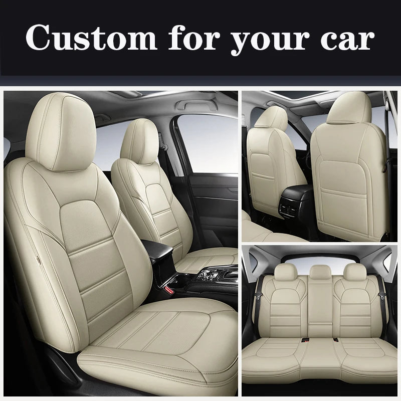 Custom Car Seat Cover For Mazda 3 Bk Bl Cx4 Cx7 6 Cx3 Cx30 Cx5 Atenza Luxury Leather Man Woman Gifts Auto Interior Accessories