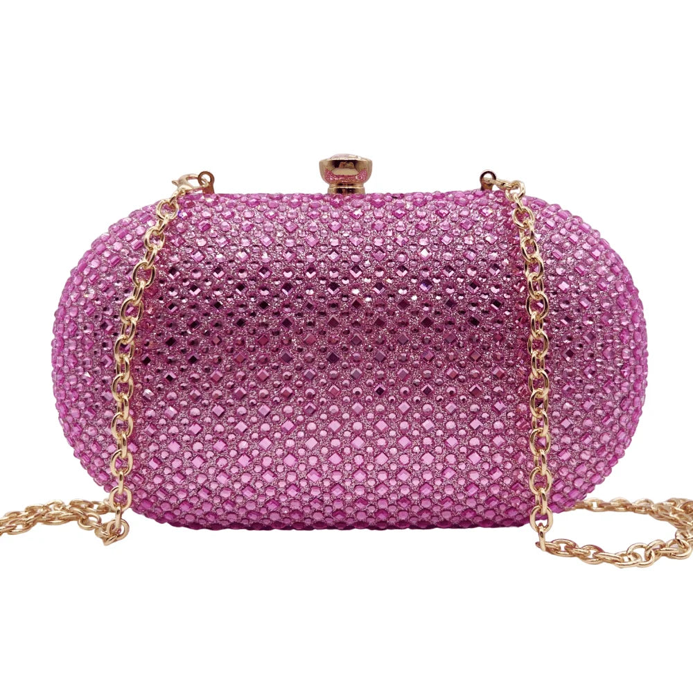 2024 Luxury Evening Bags for Women - Rhinestone Clutch Purse with Crystal Decorations, Wedding Party Handbag