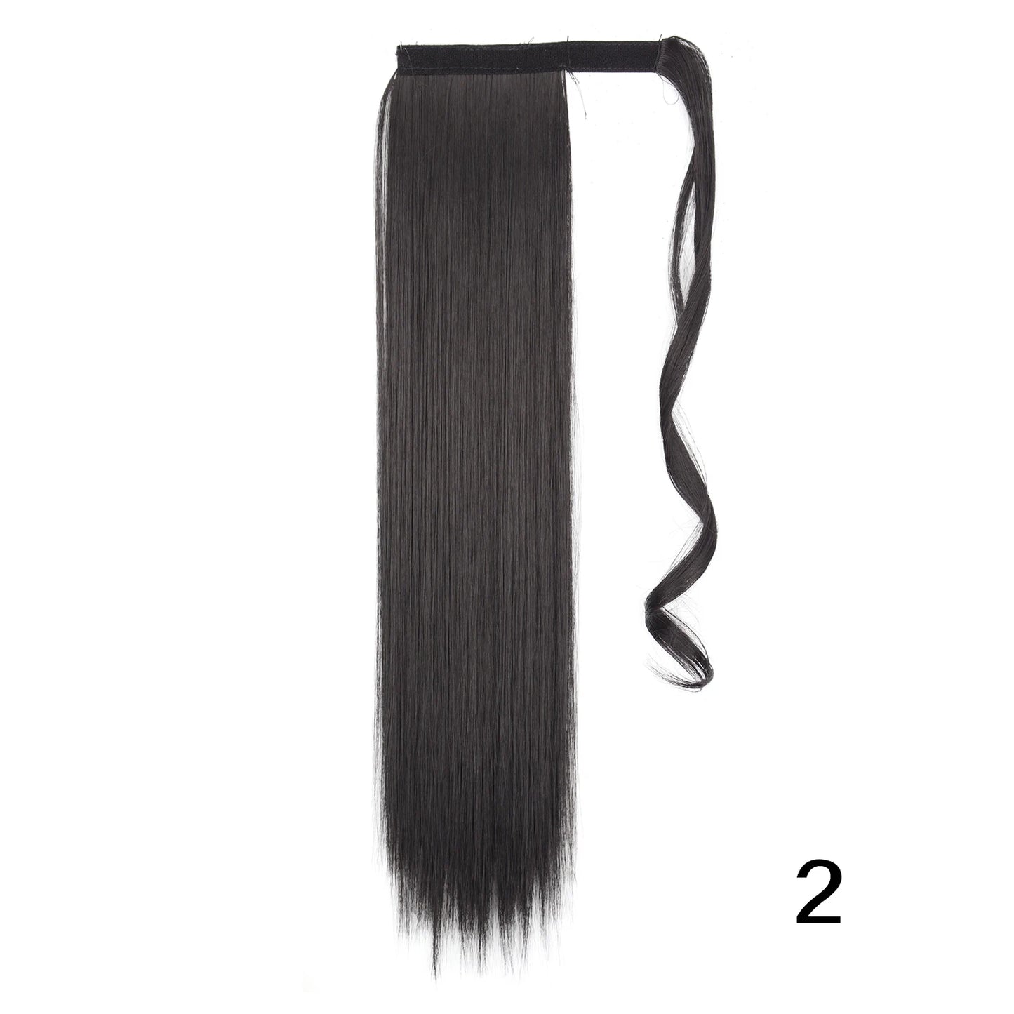 MERISIHAIR Synthetic 22 34 inches Long Straight Ponytail Extensions Heat Resisting Ponytail Brown Blonde Hair Women