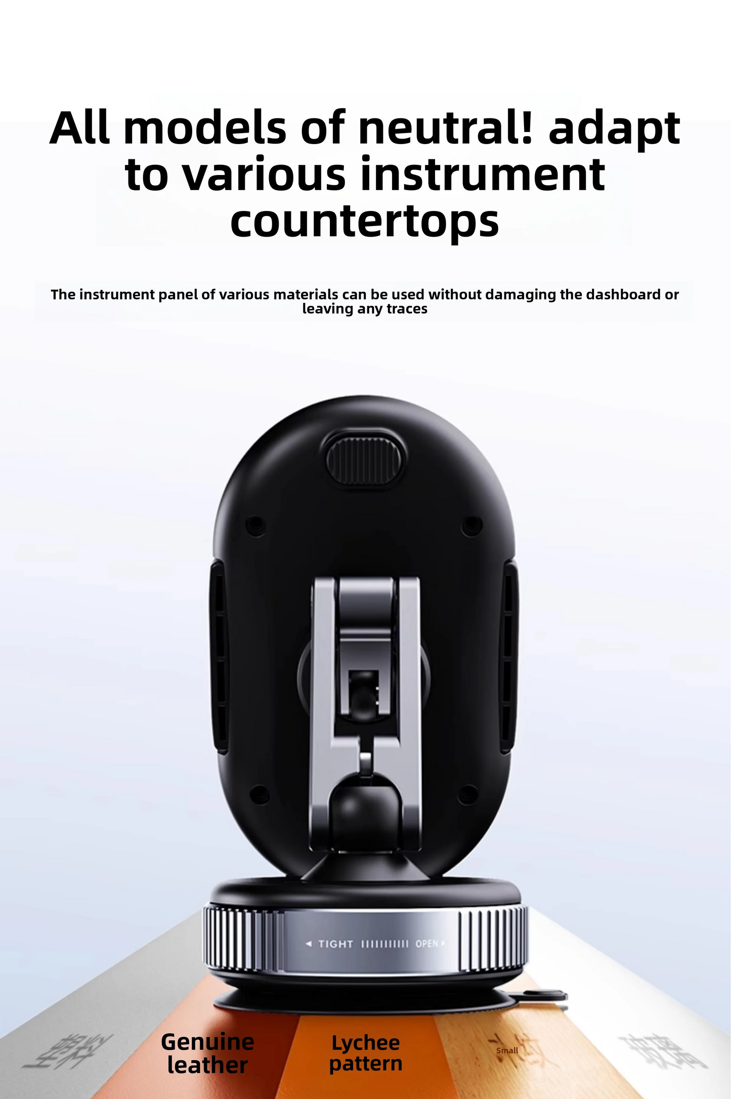Vacuum Suction Car Phone Holder for Dashboard/Display/Glass Navigation, Universal Fit for Smartphones Over 4.7 Inches