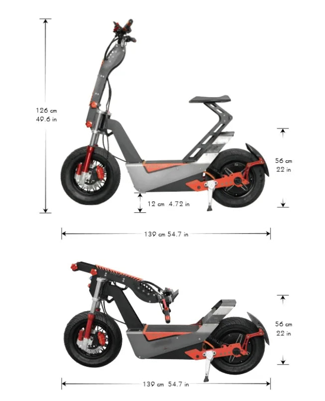 Racing Electric Scooter 72v 15000w QS Motor 16inch Tyre Fast Speed 110-140KMH Battery 50-60ah Range 120-180KM Electric Scooter