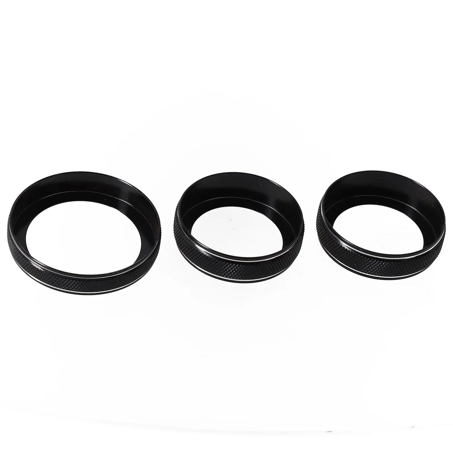 For Jeep Grand For Cherokee 2014 2015 2016 2017 2018 2019 2020 2021 Car Black AC Radio Switch Trim Ring Knob Covers 3pcs