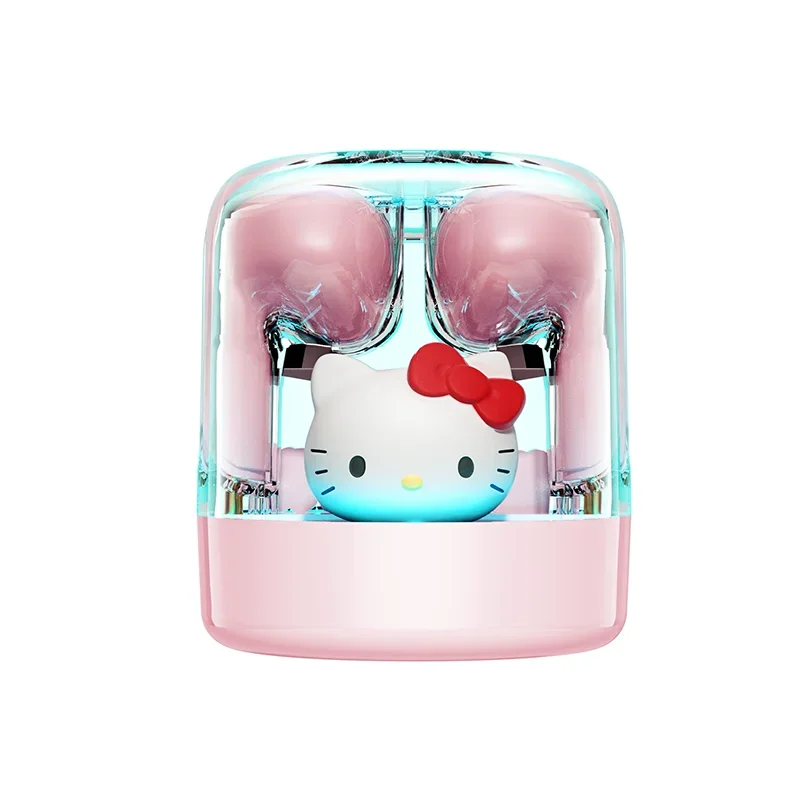 Sanrio EJ-986 TWS Earbuds Kuromi Hello Kitty Wireless Earphones Bluetooth Transparent Warehouse HIFI Sound Headsets Long Battery