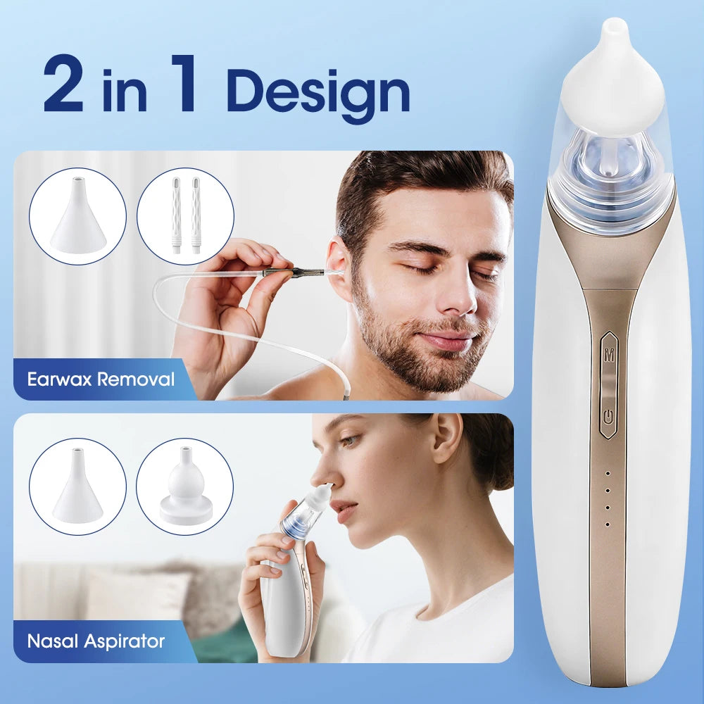 Baby Nasal Aspirator Electric Nose Cleaner Newborn Baby 9-Speed Nose Suction Device Booger Mucus Sucker for Infant Low Noise