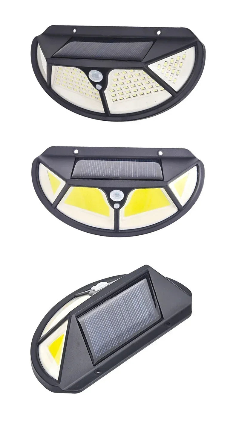 Ultra Bright 102 LED Solar Garden Light PIR Motion Sensor Outdoor Security Wall Lamp 1200mAh 18650 Rechargeable Street Light