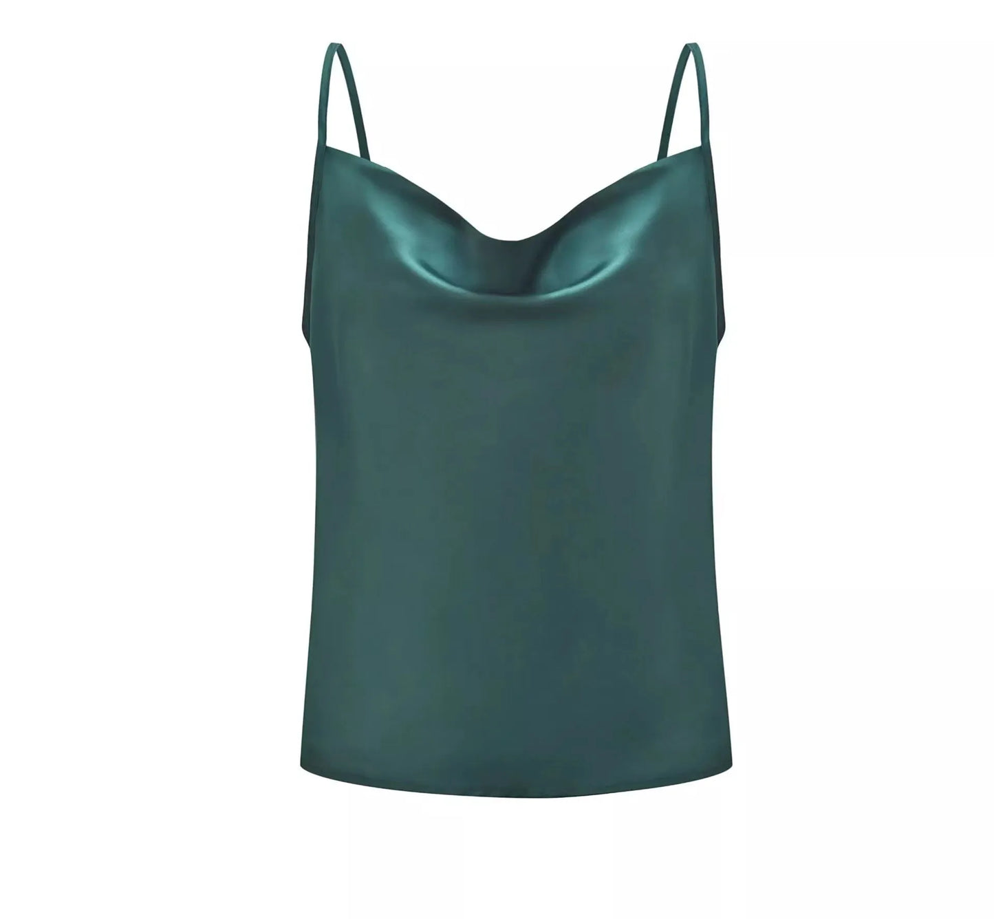 Summer Sexy Satin Strap Vest Top Sleeveless Inner Wear Base Tank Top Backless Splice Straight Cut Regular Length Women's Vest