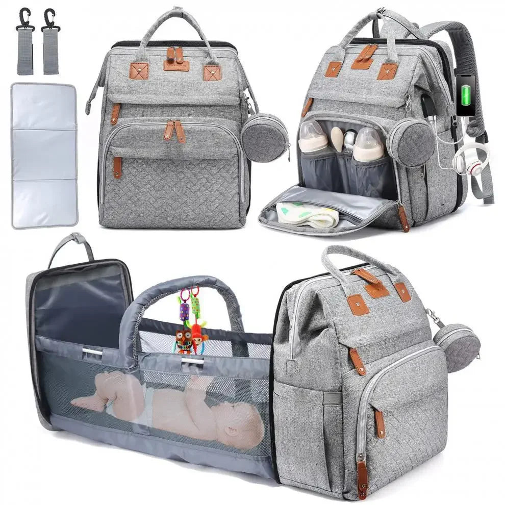 New Baby Diaper Bag Nappy Stroller Bags For Baby Maternity Bag Backpacks Crib Newborn Mommy Bag Changing Table Baby Bags For Mom