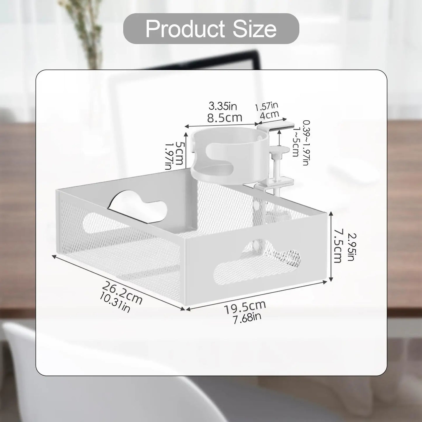 Under Desk Organizer Under Desk Drawer Multi-Purpose No Drilling Space Saving