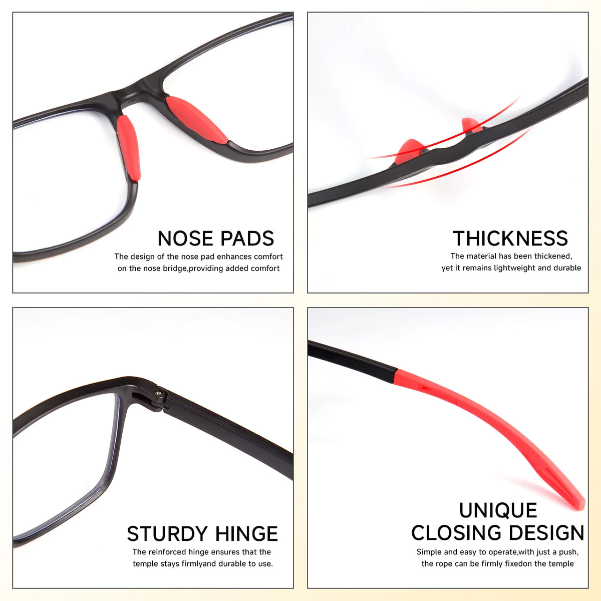 4 Pack Intelligent Zoom Anti-blue Light Reading Glasses Presbyopic Glasses Men and Women Eyeglasses