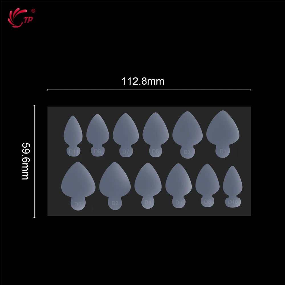 TP 24pcs French Dual Form Nail Silicone Pad for Nail Gel Polish Reusable Soft Top Mold Duet System Nail Forms Stickers Nail Tool