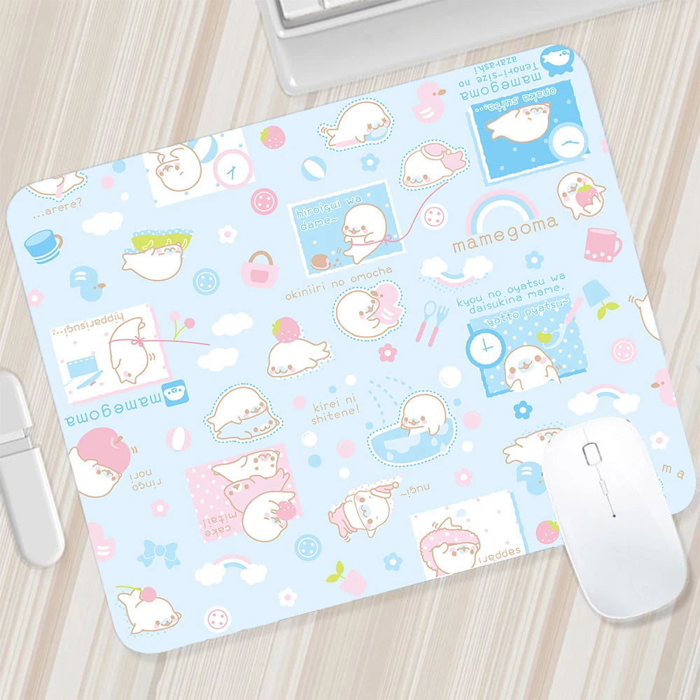 Japanese Cute Mamegoma Small Mouse Pad Gaming Mousepad PC Gamer Mouse Mat XXL Computer Pad Keyboard Mat Desk Pad Laptop Mausepad