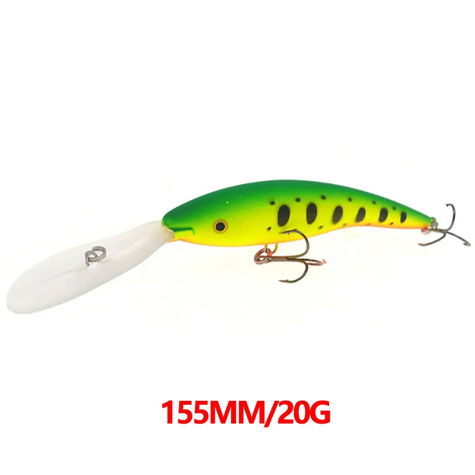 1PCS 14/20G 135/155MM Minnow Fishing Lure Wobbler Artificial Bionic Fish Swimbait Deep Tail Dancer Super Diving Hard Bait