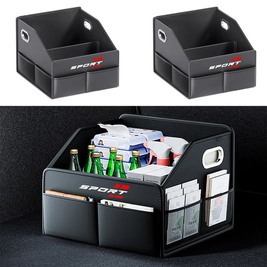 Universal Car Trunk Organizer Box Collapsible Multi Compartment Car Organizer