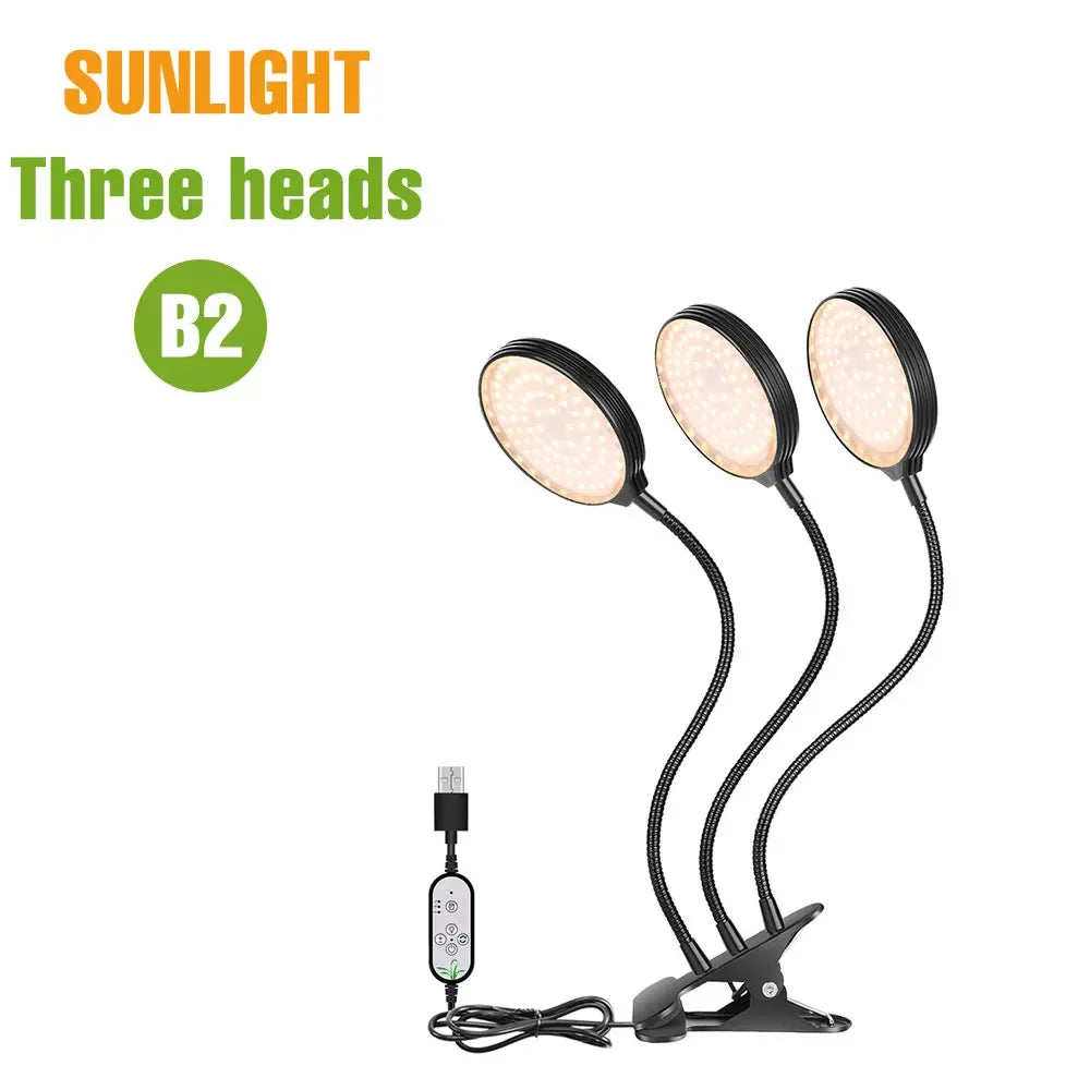 Full Spectrum LED Grow Light USB Plant Fill Lamp 5V Dimmable Timing Auto On/Off Indoor  Seeds Hydroponics Vegs Cultivation Lamps