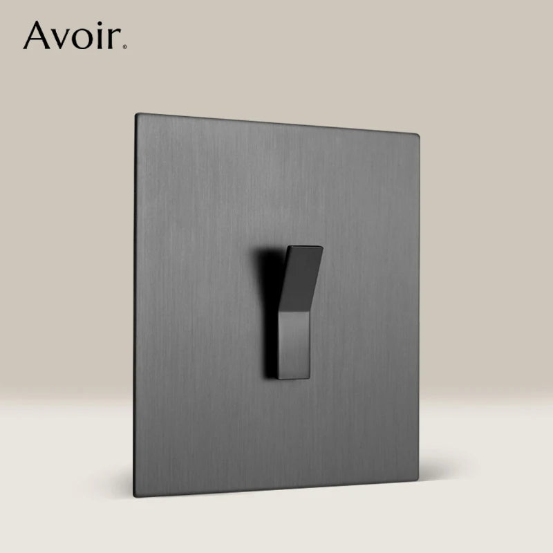 Avoir Wall Push Button Switch Y Type On Off Rocker Switches 2Way Power Scoket Gray Europe UK Electric Outlets Home Improvements