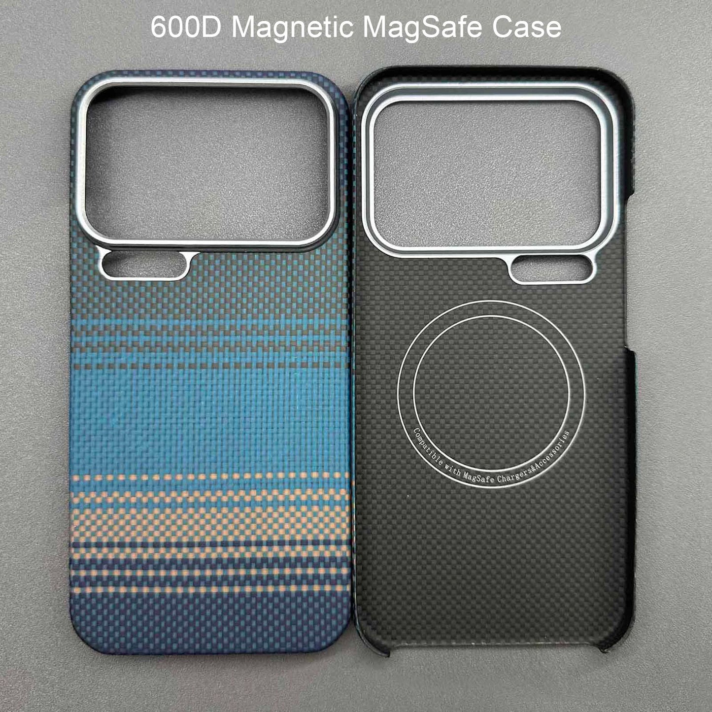 For xiaomi 17 pro max case kevlar 600d carbon aramid fiber magsafe fabric thin hard cover 17 pro magnetic balck Slim light red
