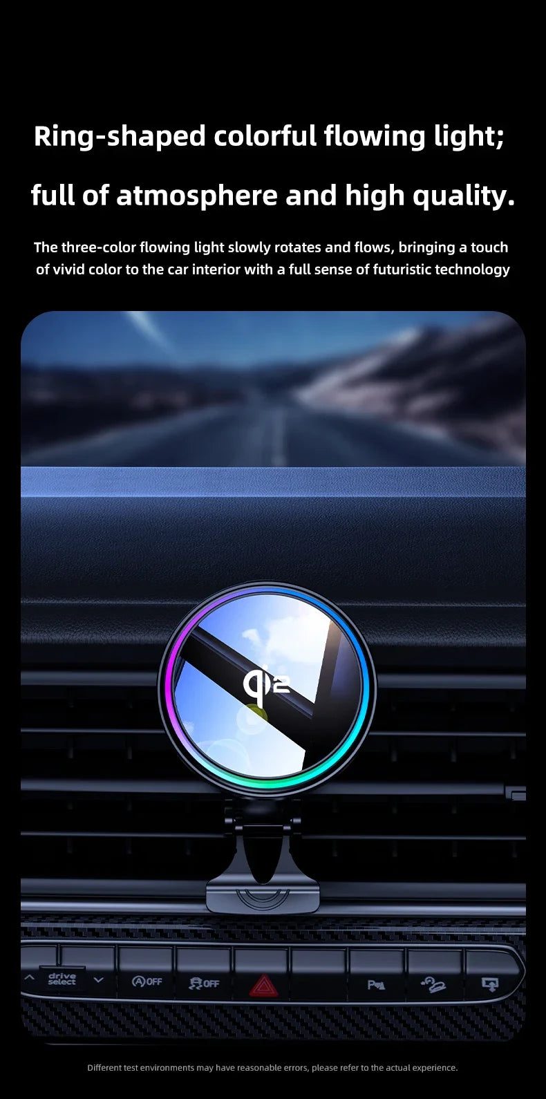Magnetic Wireless Car Charger Phone Holder QI2 Ice Cooling RGB Tempered Glass Fast Charging Radiator For Magsafe iPhone 12-16