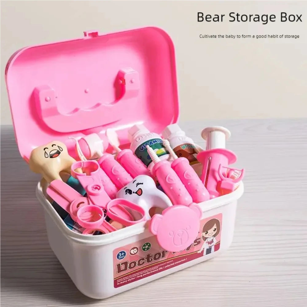 WizKidz Doctor Nurse Role Play Set Medical Tools With Stethoscope & Injectors In A Pretend Play Trolley Box Ideal Gift for Kids