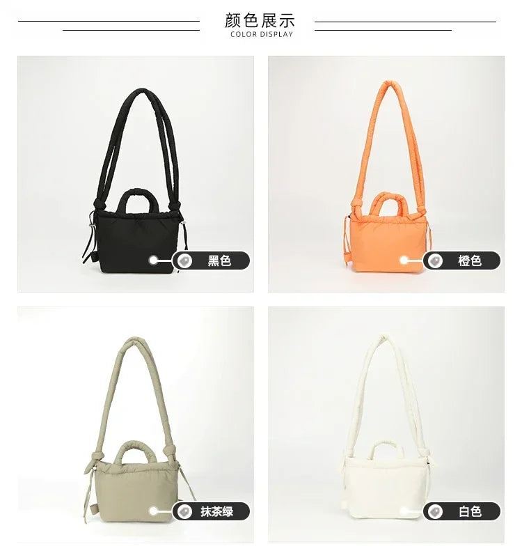 Super Cool Simple Versatile Handbags for Women 2025 Casual Hot Sale Colorful Nylon Small Square Shoulder and Crossbody Bags
