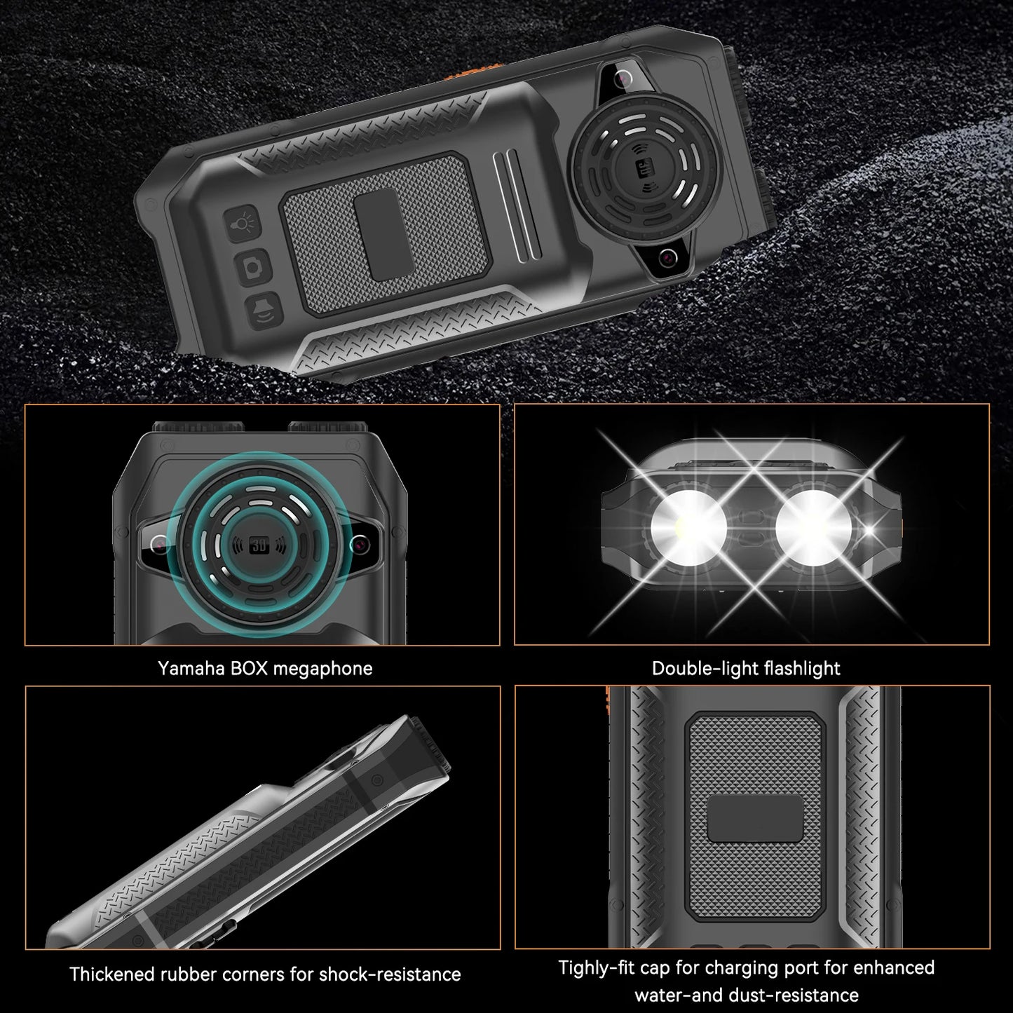 Rugged Mobile Phone M6000 GSM 2G Network 4 SIM Cards Magic Voice 3.5mm Jack 2.4'' Display Big Keyboard Cellphone For Elderly