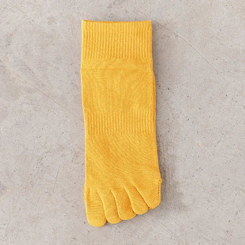 Men's Five Finger Ankle Sport Socks Cotton Breathable Mesh No Show Socks with Toes Fashion Sweat-absorbing High Quality Sokken