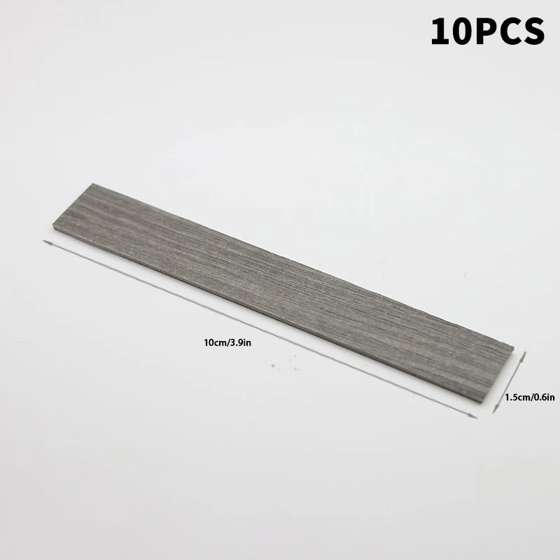 Mini Floor Boards for Dollhouses, Set of 10 Wooden Tiles for 1:12 Scale Doll House Furniture and Wall Decor