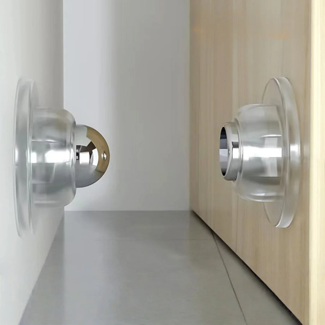 Silicone Non Perforated Door Suction Strong Magnetic Door Stopper Silent Anti-collision Door Stopper  for Home Holder Hardware